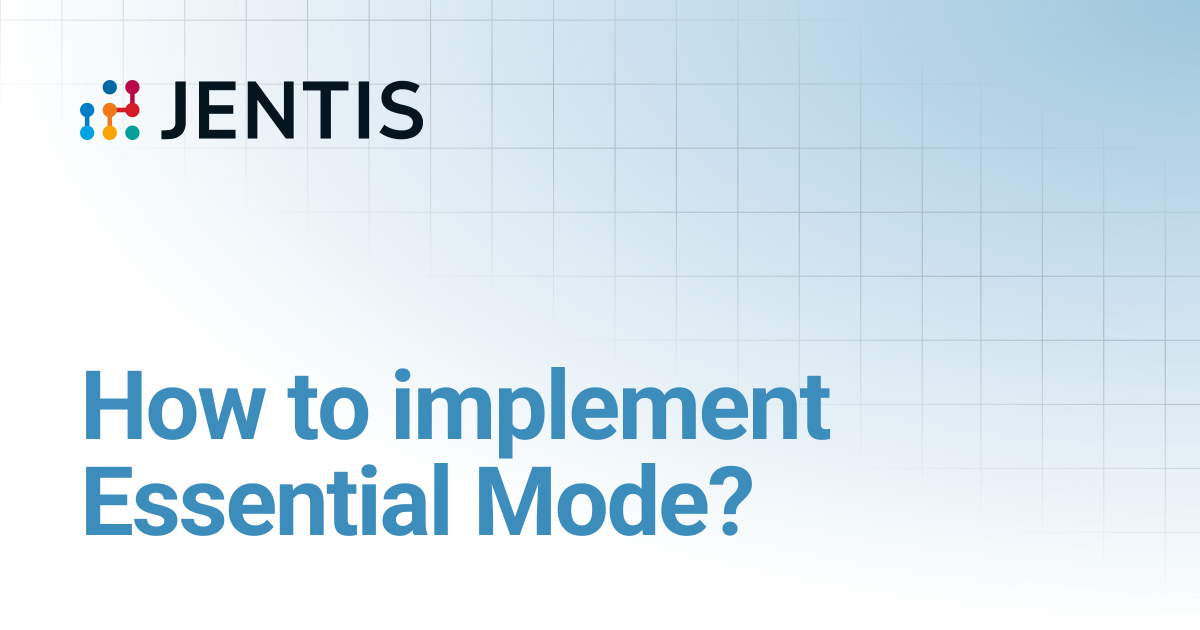 How to implement Essential Mode? | JENTIS
